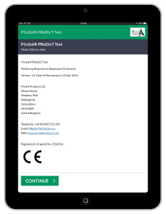 The P1vi­tal® PRe­DicT Test on Tablet